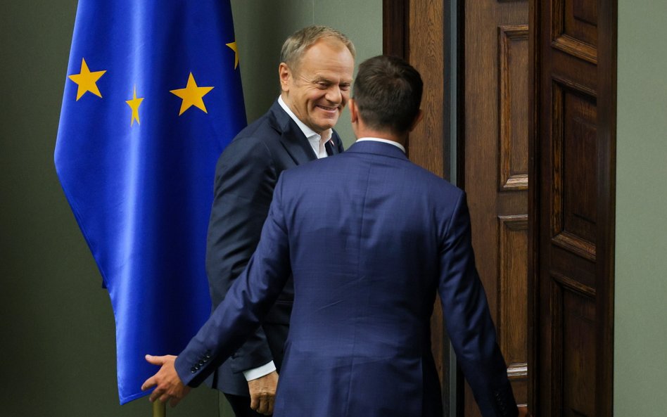 Premier Donald Tusk, przewodniczący Platformy Obywatelskiej, w Sejmie.
