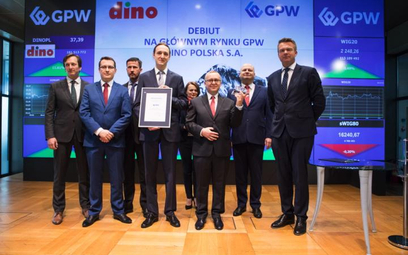 Na uroczystości debiutu Dino Polska na GPW poza przedstawicielami spółki i giełdy obecny był m.in. W