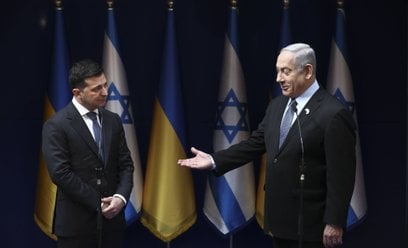 Spotkanie Wołodymyra Zełenskiego i Beniamina Netanjahu w Jerozolimie, styczeń 2020