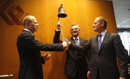Sukces giełdy na giełdzie ma wielu ojców. Są wśród nich m.in. Ludwik Sobolewski (od lewej), Aleksand