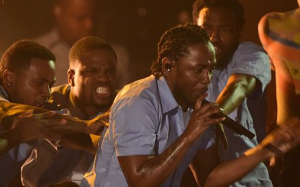 Kendrick Lamar, raper, który zgarnął w tym roku największą ilość nominacji - aż 11 - wygrywając osta