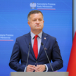 Szef Służby Kontrwywiadu Wojskowego gen. bryg. Jarosław Stróżyk podczas konferencji prasowej.