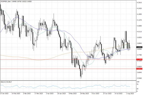 Notowania miedzi w USA – dane dzienne