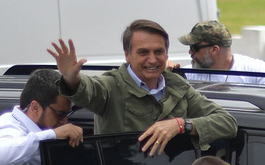 Jair Bolsonaro na przedwyborczym wiecu