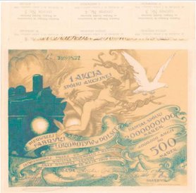 Licytowana będzie najpiękniejsza polska akcja, zaprojektowana przez Józefa Mehoffera.