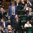 Mariusz Kamiński i Maciej Wąsik na sali obrad Sejmu w Warszawie