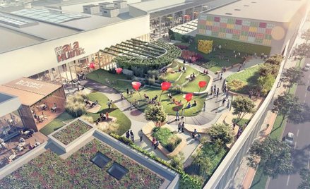 Na dachu Galerii Młociny znajdą się ogród, strefa restauracyjna i scena.