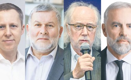 Od lewej: laureaci głosowania TFI – Sebastian Buczek, prezes Quercus TFI, Krzysztof Jajuga, prezes C