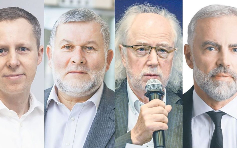 Od lewej: laureaci głosowania TFI – Sebastian Buczek, prezes Quercus TFI, Krzysztof Jajuga, prezes C