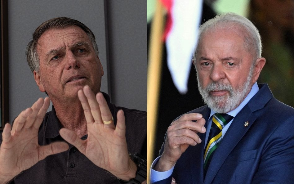Jair Bolsonaro, były prawicowy prezydent Brazylii (z lewej) czuje się prześladowany przez ekipę Luiz