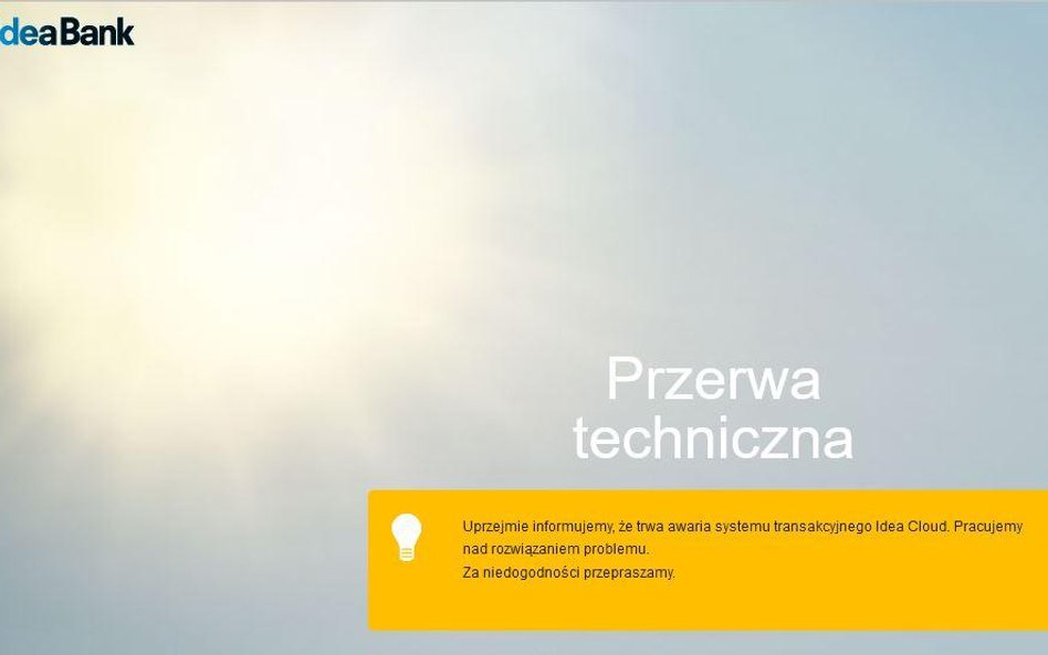 Wielka awaria w Idea Banku