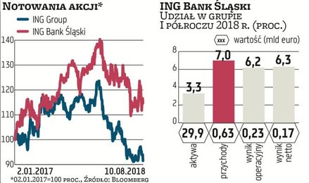 ING Bank Śląski, piąty pod względem aktywów gracz w Polsce, jest kontrolowany przez holenderski ING 