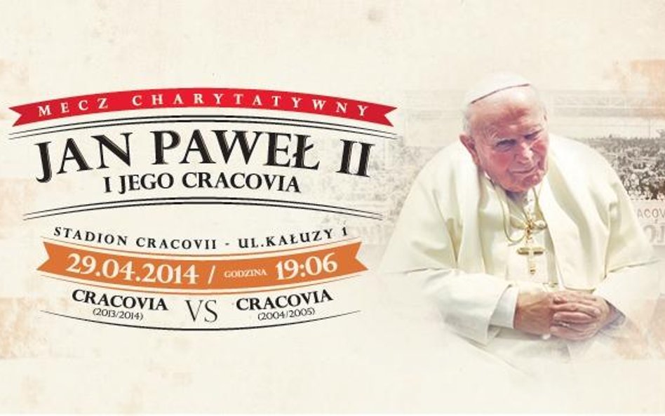 Piłkarze Cracovii zagrają dla Jana Pawła II