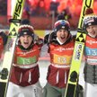 Brązowa czwórka z Polski. Od lewej: Piotr Żyła, Andrzej Stękała, Kamil Stoch i Dawid Kubacki