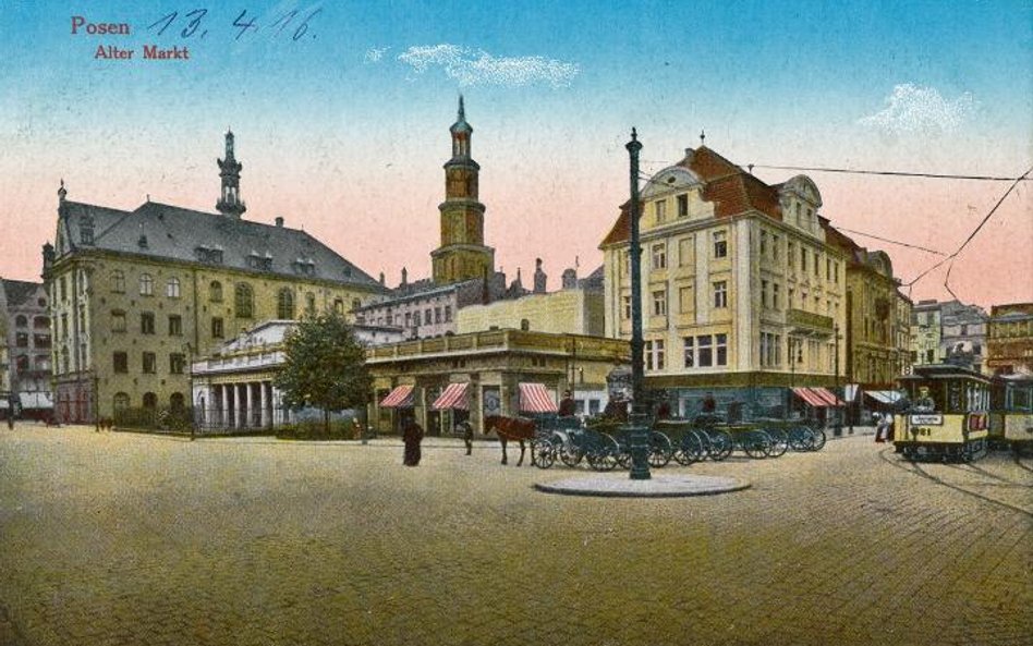 Poznański rynek na pocztówce z ok. 1914 r.