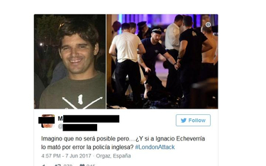 Brytyjska policja zaprzecza, jakoby jej funkcjonariusze mieli zastrzelić Igancio Echeverrię