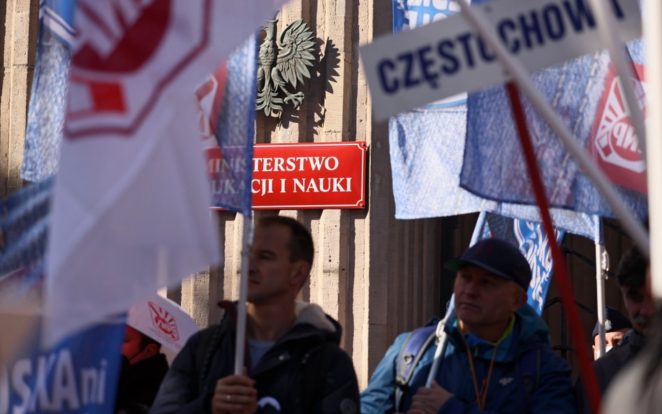 Protest nauczycieli z 2021 roku