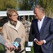 Marszałek Elżbieta Anna Polak podczas piątkowej wizyty Donalda Tuska w Lubuskiem