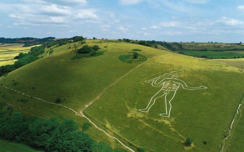 Wizerunek mężczyzny w pobliżu wioski Cerne Abbas w południowej Anglii