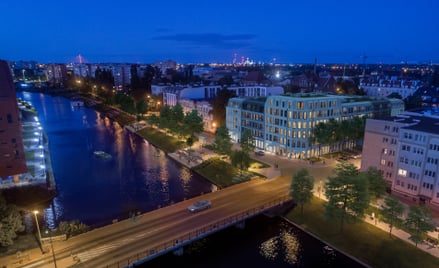 Budynek Esencji powstaje tuż przy Nowej Motławie. Mieszkańcy apartamentów od strony rzeki będą się c