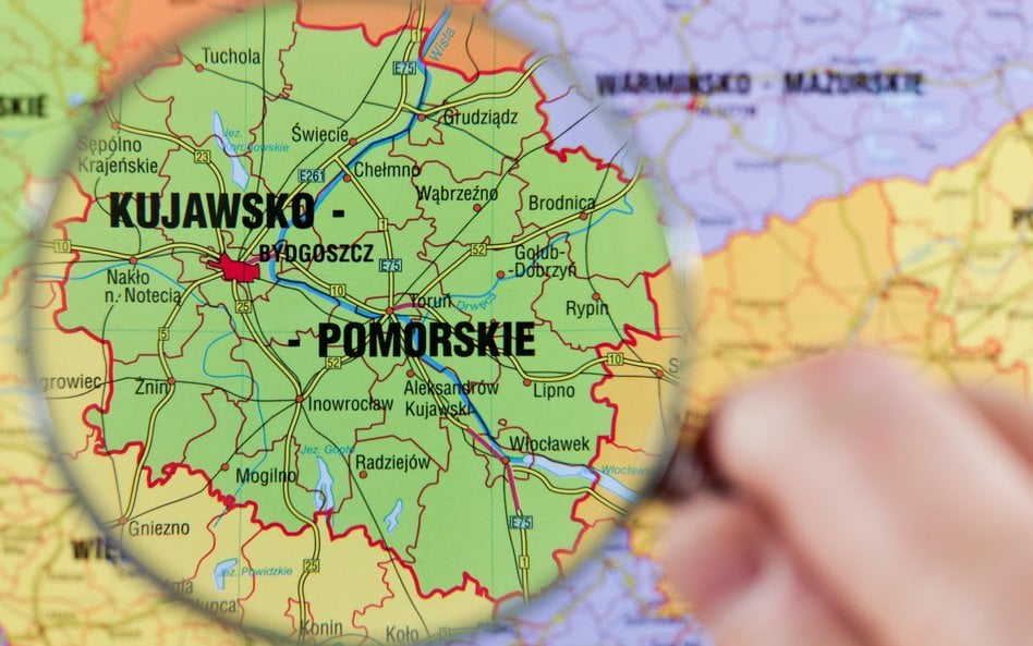 Województwo kujawsko-pomorskie na mapie