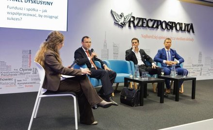 Dyskusję moderowała Katarzyna Kucharczyk z „Parkietu”, a uczestniczyli w niej (od lewej): Maciej Ćwi