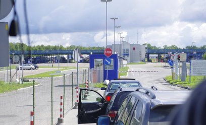 Terehova, przejście graniczne między Łotwą a Rosją