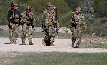Amerykańscy żołnierze na poligonie w Hohenfels w Niemczech