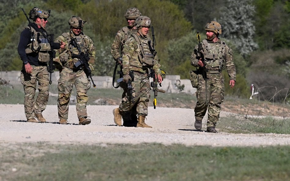 Amerykańscy żołnierze na poligonie w Hohenfels w Niemczech