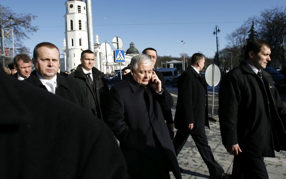 Prezydent Lech Kaczyński w Wilnie w 2008 roku