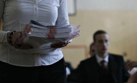 Test na zakończenie roku w gimnazjum nr 46 w Warszawie