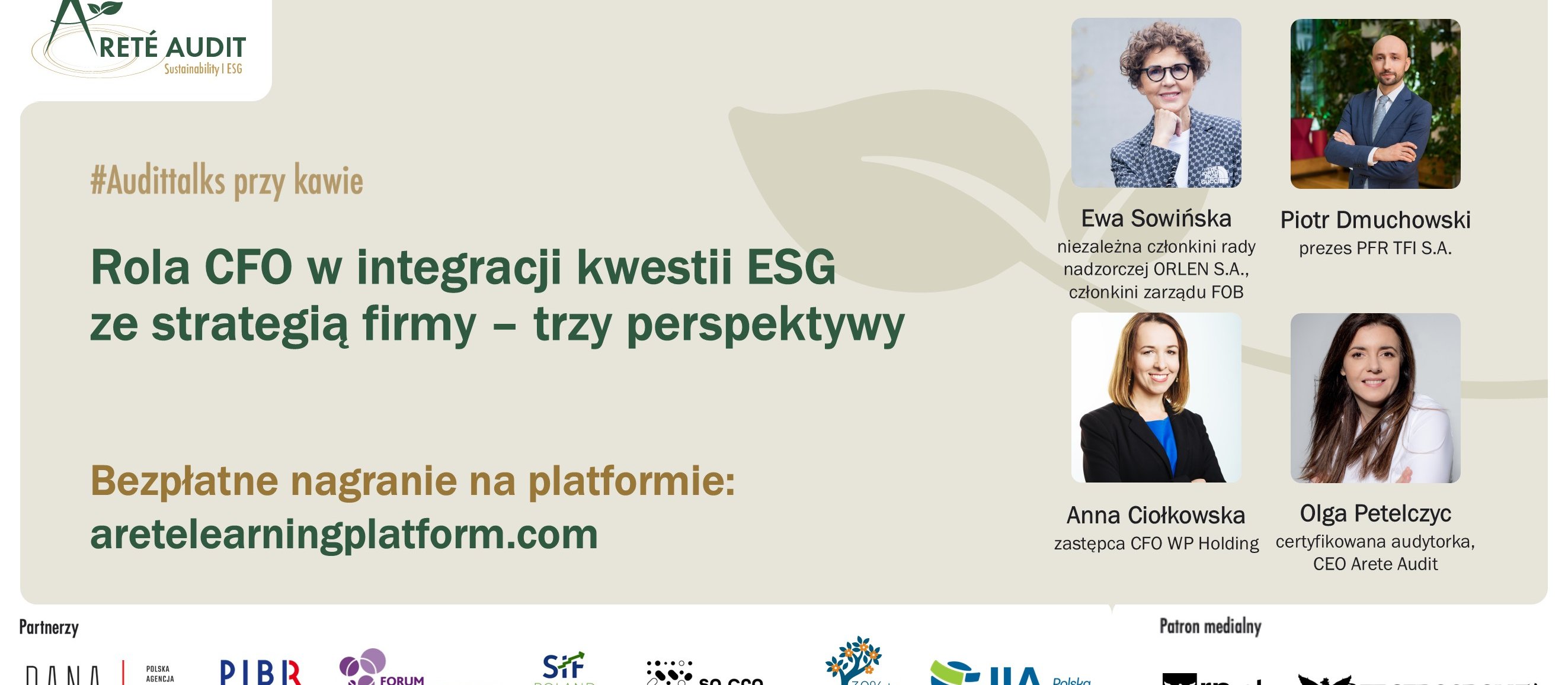Dyrektor finansowy jako architekt zrównoważonej strategii. Trzy perspektywy: rady nadzorczej, funduszu i spółki