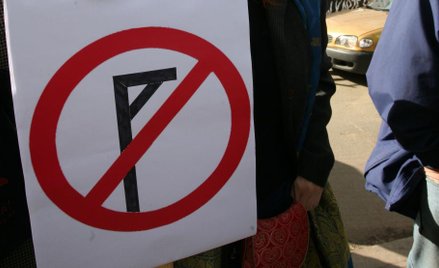 Protest przeciników kary śmierci w Warszawie