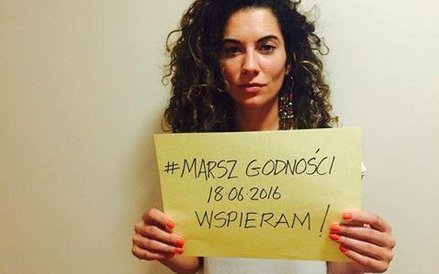 Protest popiera m.in. aktorka Julia Pogrebińska