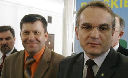 Janusz Piechociński, Waldemar Pawlak i Zbigniew Włodkowski (pierwszy z lewej). Zdjęcie z 2006 r.