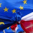 Flaga Unii Europejskiej i flaga Polski