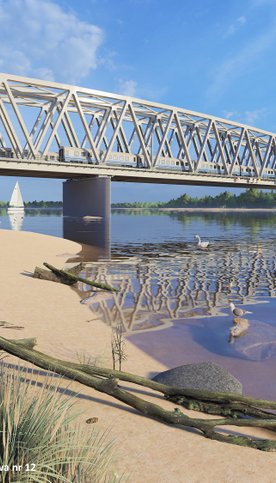 Wizualizacja mostu na Wiśle w Górze Kalwarii