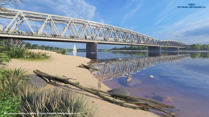 Wizualizacja mostu na Wiśle w Górze Kalwarii