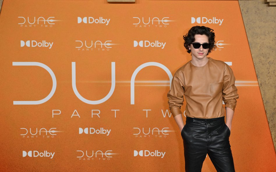 Timothée Chalamet na premierze drugiej części „Diuny”