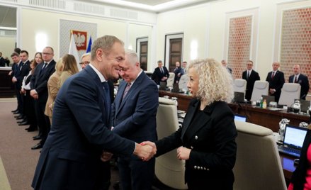 Donald Tusk i Katarzyna Kotula