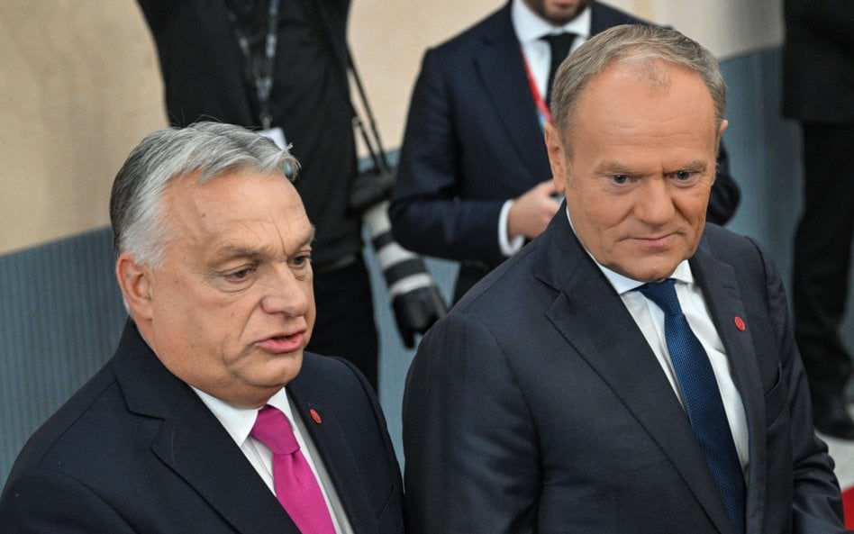 Premierzy Polski Donald Tusk oraz Węgier Viktor Orban podczas nieformalnego szczytu Unii Europejskie