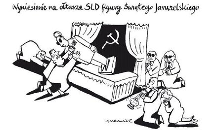 Komentarz rysunkowy. Wyniesienie na ołtarze SLD