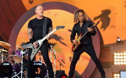 James Hetfied i Kirk Hammett, Nowy Jork, wrzesień 2016 r.