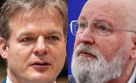 Pieter Omtzigt z prawicowej Nowej Umowy Społecznej i były wiceprzewodniczący KE Frans Timmermans
