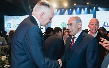 Wicepremier Jarosław Gowin w rozmowie z premierem Izraela Benjaminem Netanjahu