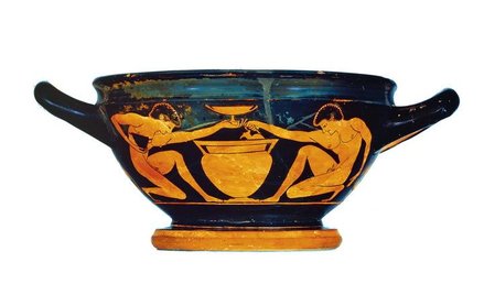 Ateński czerwono- figurowy puchar do wina, VI w. p.n.Chr.