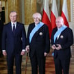 Prezydent Andrzej Duda, pierwsza dama Agata Kornhauser-Duda oraz odznaczeni Orderem Orła Białego: dz