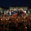 Protest przed Pałacem Prezydenckim.