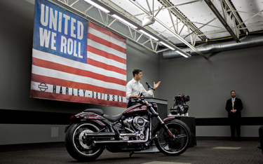 Paul Ryan w zakładzie produkcyjnym Harley-Davidson Inc. w Menomonee Falls w Wisconsin