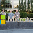 Piotr Psyllos (pierwszy z lewej) w siedzibie Microsoftu.